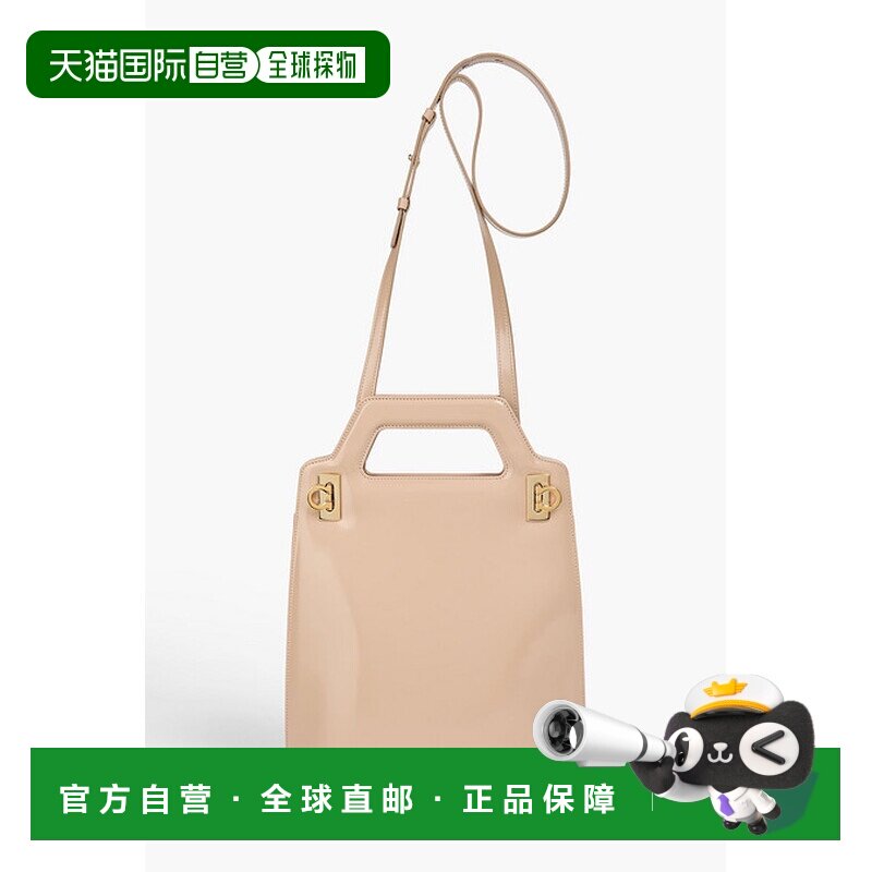 香港直邮Salvatore Ferragamo 菲拉格慕 女士 Wanda 竖款漆皮手提