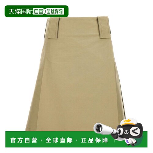 1h可退 香港直邮BURBERRY 女士半身裙 8076515 AW2023 浅棕色 Ple