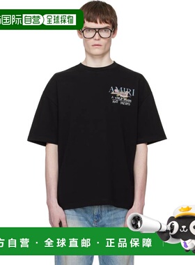 香港直邮AMIRI 男士 黑色 Hope And Dreams T恤 AMTOJR1095
