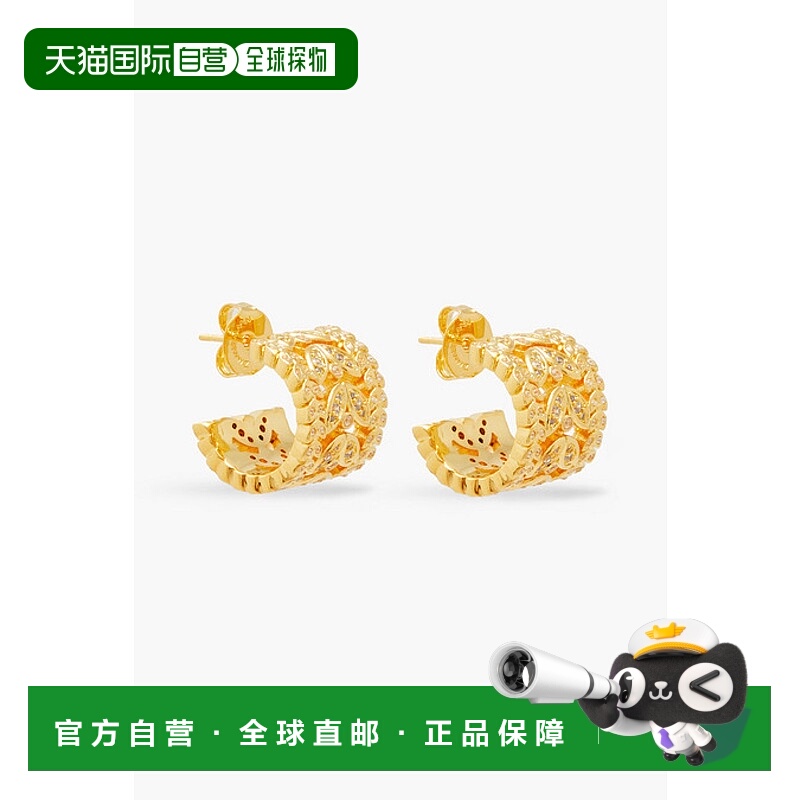 1h可退 香港直邮ZIMMERMANN 女士 12-karat 镀金水晶耳环 5474S24
