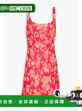 香港直邮RIXO 女士 Ronan 印花双绉迷你连衣裙 0100156442302564F