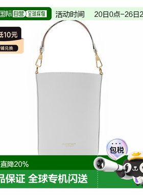 BURBERRY/博柏利 女士小号白色小牛皮配提手水桶型单肩包斜挎包