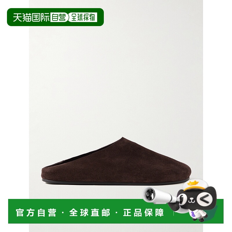 香港直邮The Row 女士 Hudson 绒面革凉拖 F1705L302穆勒鞋