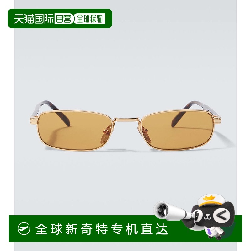 1h可退 香港直邮Prada 普拉达 男士 徽标矩形太阳眼镜 metal金属