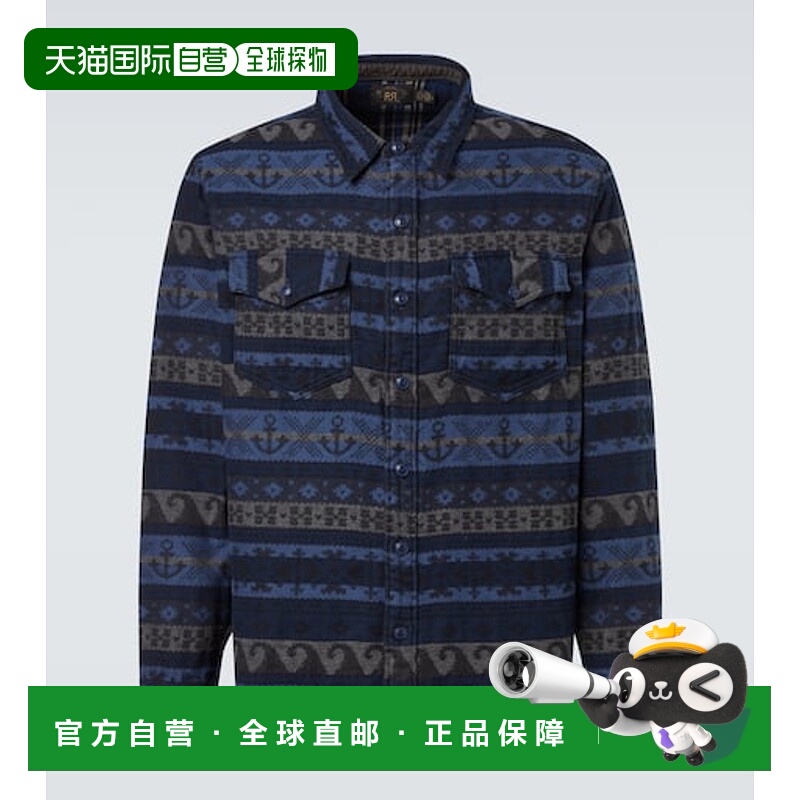 1h可退 香港直邮RRL 拉夫 劳伦RRL 男士 棉质衬衫 blue蓝色 舒适