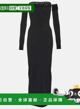 1h可退 香港直邮Alaia 女士 Vienne 露肩长款连衣裙 black黑色 舒