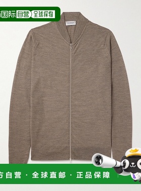 John Smedley 男士 16.Singular 美利奴羊毛拉链针织开衫