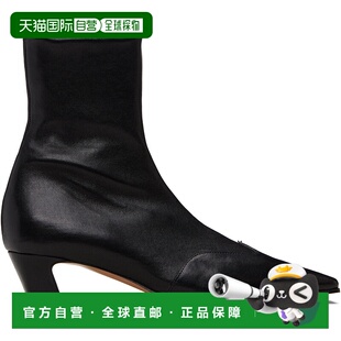 1h可退 香港直邮KHAITE 女士 黑色 Nevada Stretch Low 踝靴 F106