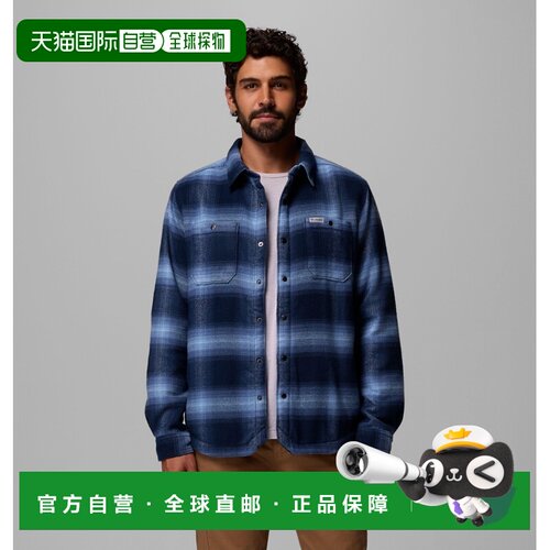 自营欧洲直邮Columbia Windward™ II男士渐变藏蓝色抓绒衬衫夹克