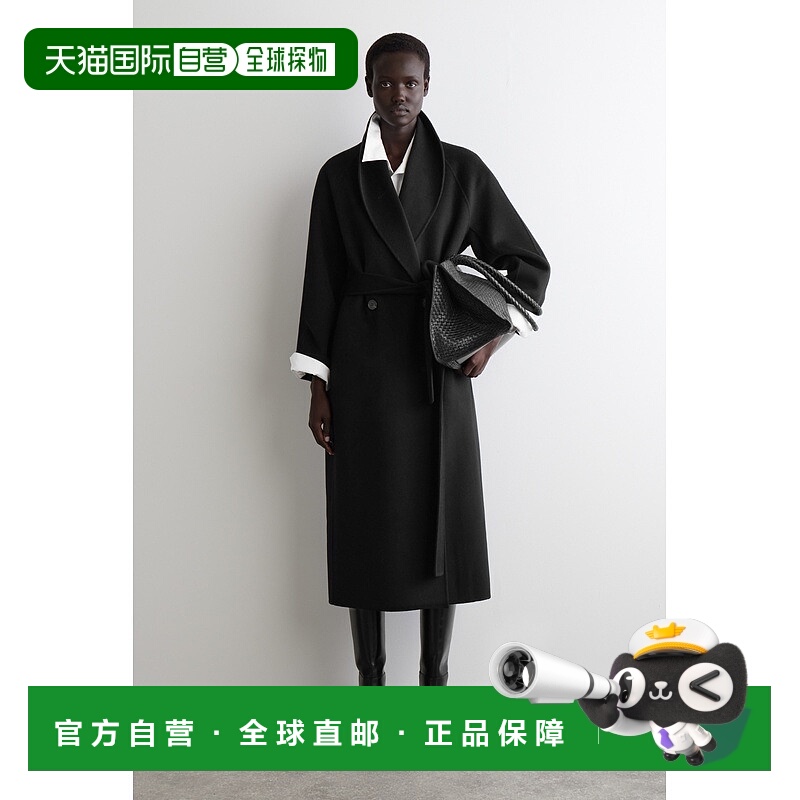 自营欧洲直邮COS 女士双面羊毛系带大衣
