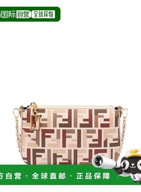香港直邮Fendi 芬迪 女士 Baguette FF印花手拿包 8BS073AV1Y