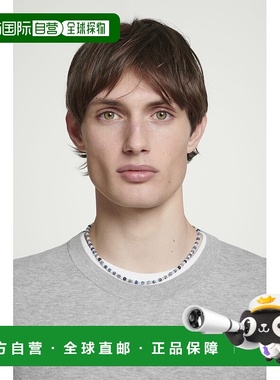 自营欧洲直邮COS 男士银色/白色黄铜项链新款