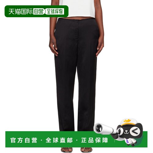 1h可退 香港直邮toteme 女士 黑色 Easy Raw Edge 长裤 262WRB035