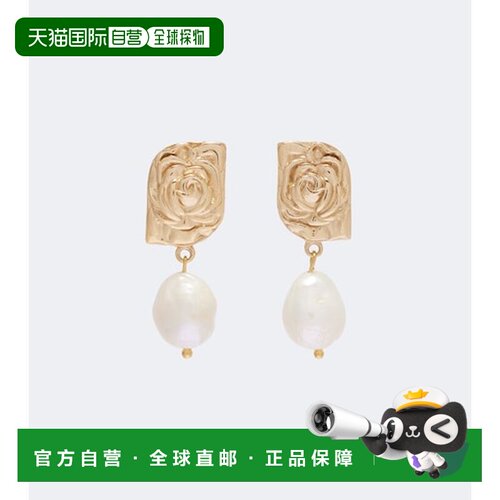 香港直邮magda butrym 女士 花朵人造珍珠耳环 metal金属色 舒适