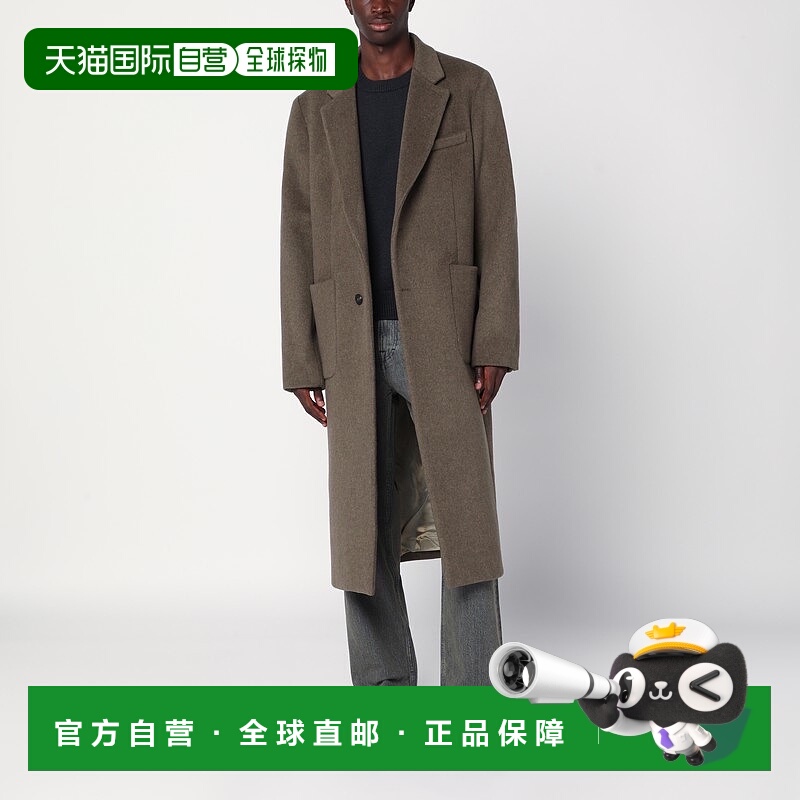 1h可退 香港直邮Our Legacy 男士 Moss-coloured 羊毛混纺大衣 M4