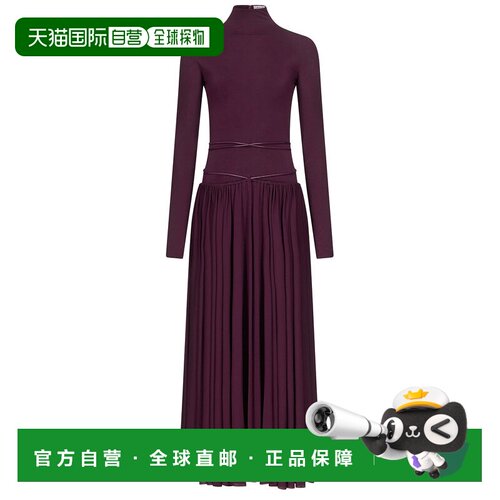 1h可退 美国直邮alaia 女士 ALAΪA 合身宽裙摆连衣裙 AA9R2808J09