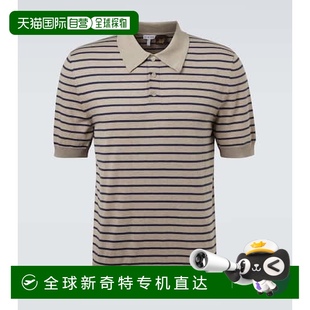 针织条纹棉混纺Polo衫 1h可退 男士 香港直邮LOEWE 罗意威