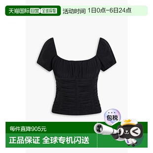 香港直邮Staud Elba 真丝双绉上衣 R25S1139SDBLK 女士
