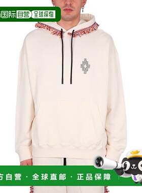 香港直邮Marcelo Burlon 马克 布隆 男士 徽标连帽卫衣 CMBB106S2