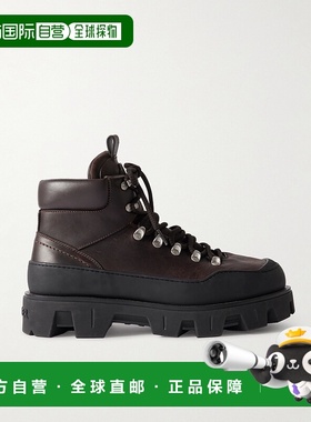 香港直邮Moncler 盟可睐 男士 Peak 橡胶边皮质登山靴 4G00050M71