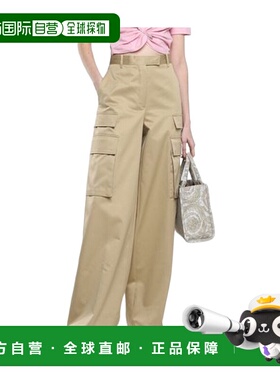 1h可退 香港直邮Versace 范思哲 女士 高腰工装休闲裤 10136401A0