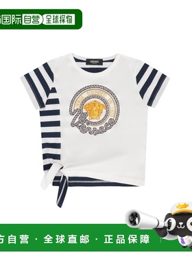 1h可退 香港直邮versace 女童 印花棉质T恤童装 10090921A09706T6