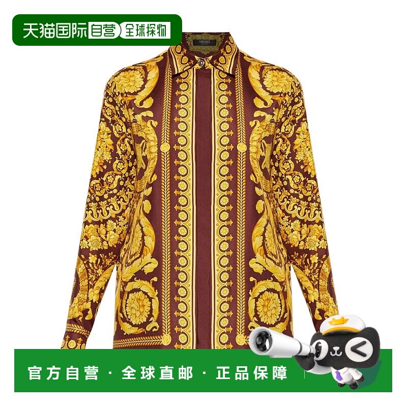 1h可退 香港直邮Versace 长袖衬衫 10013601A04236上衣女装