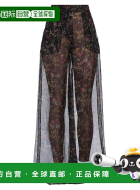 1h可退 香港直邮MaxMara 麦斯玛拉 女士 休闲长裤 black黑色 舒适