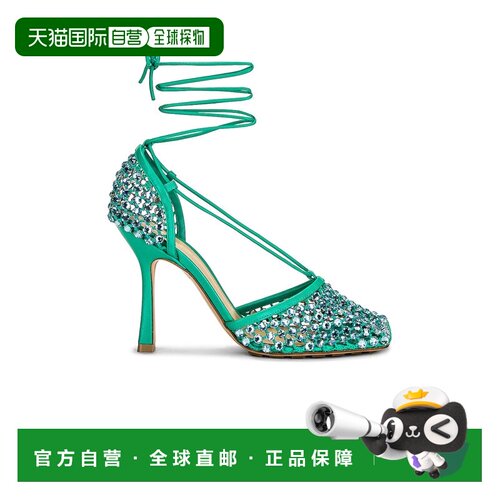 1h可退 Bottega Veneta 葆蝶家 女士 绿色 Stretch 高跟高跟鞋