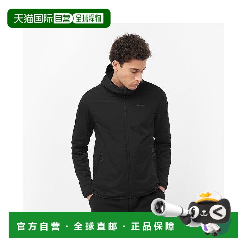 欧洲直邮Salomon萨洛蒙 OUTLINE WARM HYBRID系列男士深黑色聚酯