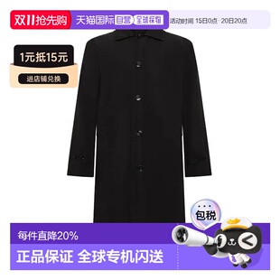 欧洲直邮自营Burberry/博柏利 男士聚酯纤维格纹内衬单排扣风衣