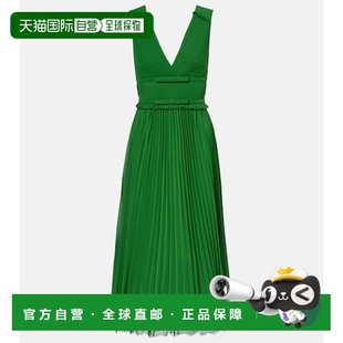 女士 Portrait 蕾丝边泡泡纱雪纺中长连衣裙 香港直邮Self 1h可退