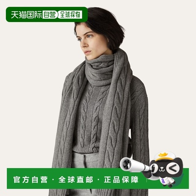 自营欧洲直邮Loro Piana 女士灰色婴儿羊绒围巾帽子