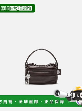 自营欧洲直邮Acnes Studios Camero女士棕色小牛皮钥匙挂饰斜挎包