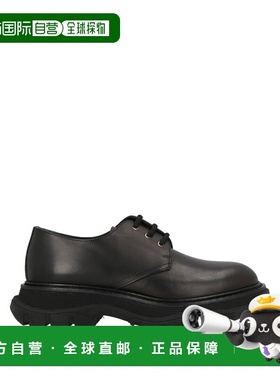 香港直邮mcqueen 亚历山大 麦昆 男士 绑带鞋 black黑色 舒适时尚