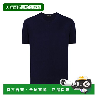 香港直邮TOM FORD 男士T恤 KCS026YMC040UDB SS2026 蓝色 Blue co