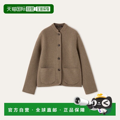 自营欧洲直邮Loro Piana 女士棕色初剪羊毛夹克