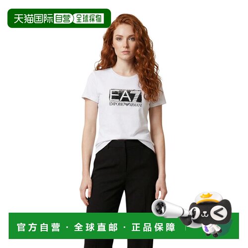 香港直邮EA7 女士T恤 7W001093AF10373U0002 SS2026 白色 7W00109