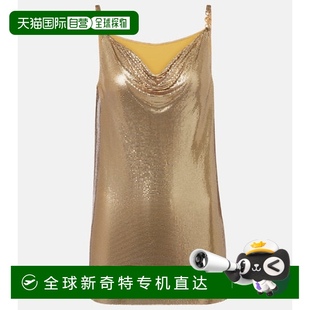 链甲迷你连衣裙 1h可退 女士 香港直邮Versace metal金属 范思哲