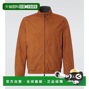 1h可退 香港直邮Zegna 杰尼亚 男士 可反穿皮革套头上衣外套夹克