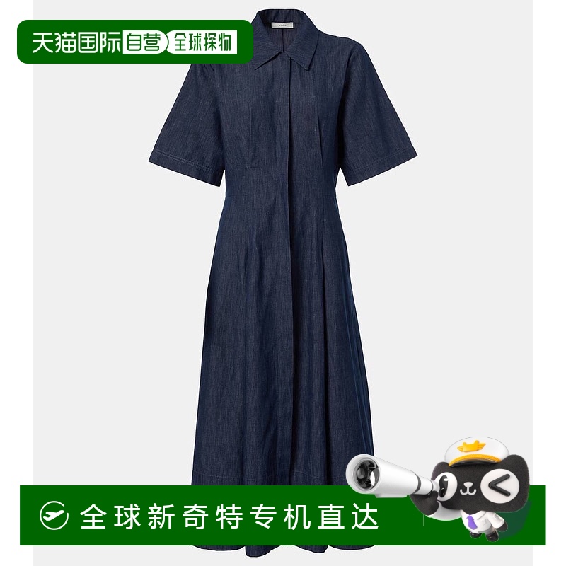 1小时内可退 香港直邮VINCE 女士 牛仔布衬衫式连衣裙 001216 blu