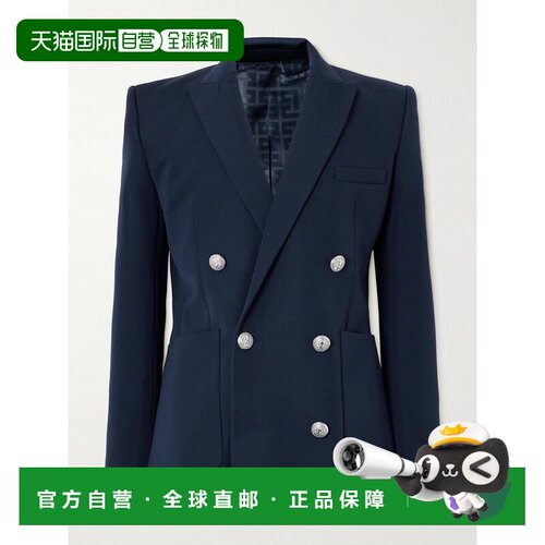 1h可退 香港直邮Balmain 巴尔曼 男士 双排扣长袖西装外套 FH1SG1