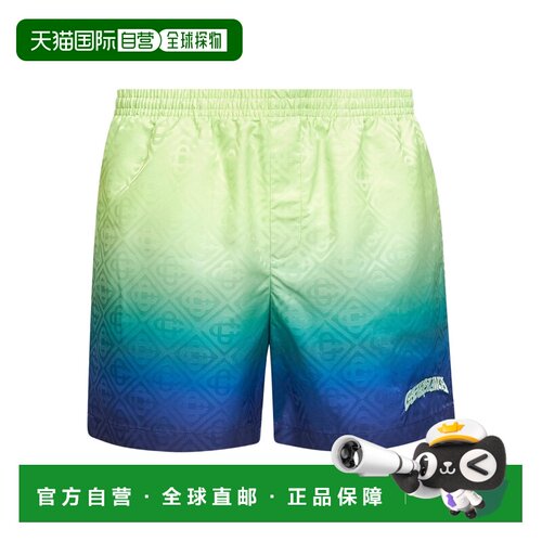 香港直邮Casablanca 男士 交织图案Logo刺绣泳裤 MSP26TR22403