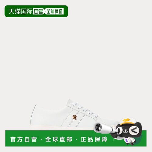 自营欧洲直邮Ralph Lauren拉夫劳伦 Janson II女士白色皮革板鞋