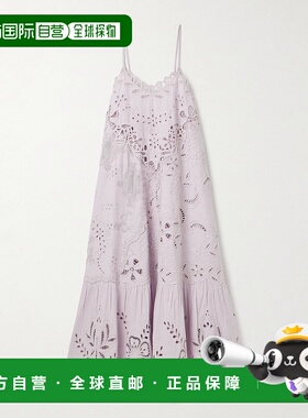 香港直邮SEA 海洋 女士 Iyla 马德拉刺绣棉质中长连衣裙 PF25059