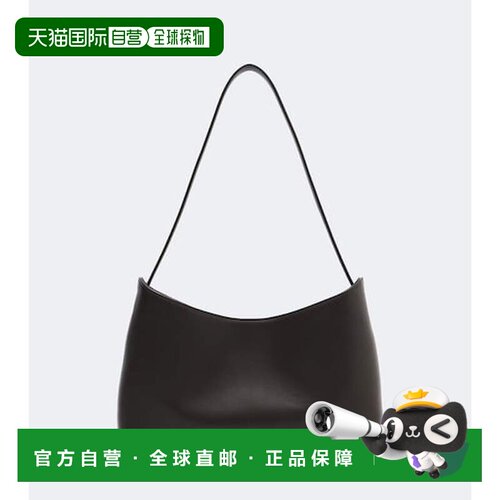 香港直邮The Row 女士 Alma 小号皮革肩包 brown棕色 舒适时尚