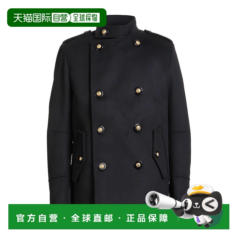 1h可退 香港直邮Balmain 巴尔曼 男士 大衣 blue蓝色 舒适时尚