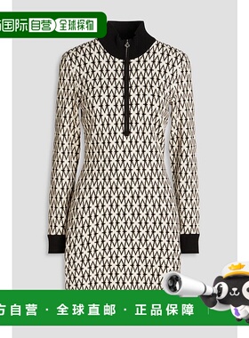 1h可退 香港直邮Maje 女士 提花针织棉混纺迷你连衣裙 MFPRO03202