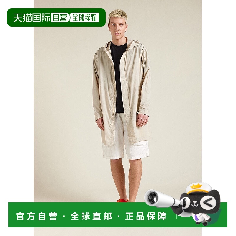 自营欧洲直邮Pyrenex Torrent男女通用灰白色长款连帽风衣