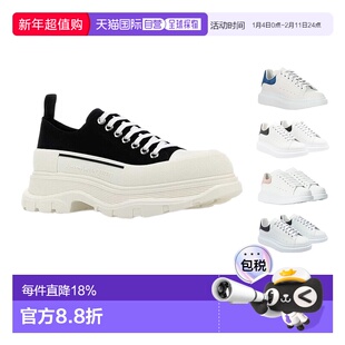 1h可退 【自营】香港直邮MCQUEEN麦昆女鞋经典休闲运动鞋黑白帆布